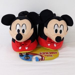 Disney Junior Mickey Mouse Toddler Boys 3D Design Plush Slippers, Size 11-12